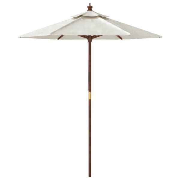 The Living Store Puutarhan aurinkovarjo puutolppa hiekka 196x231 cm - Päivän- & aurinkovarjot