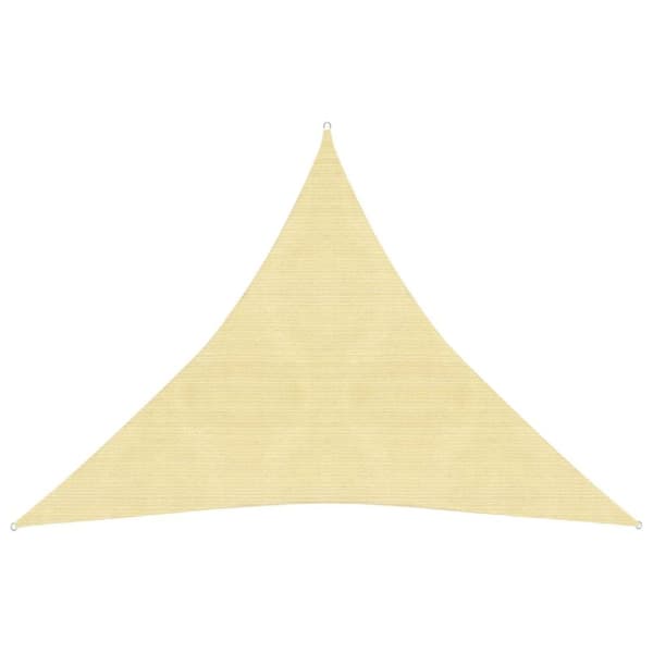 The Living Store solsejl 4x4x4 m 160 g/m² HDPE beige -  Parasoller og solskærme