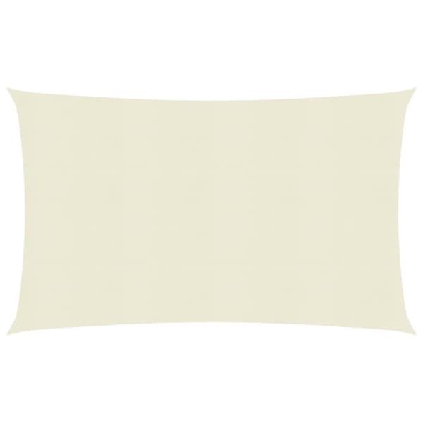 The Living Store Solsegel 160 g/m² gräddvit 6x8 m HDPE - Parasoll & solskydd