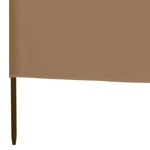 The Living Store 3-panels læsejl 400x160 cm stof gråbrun - Parasoller og solskærme