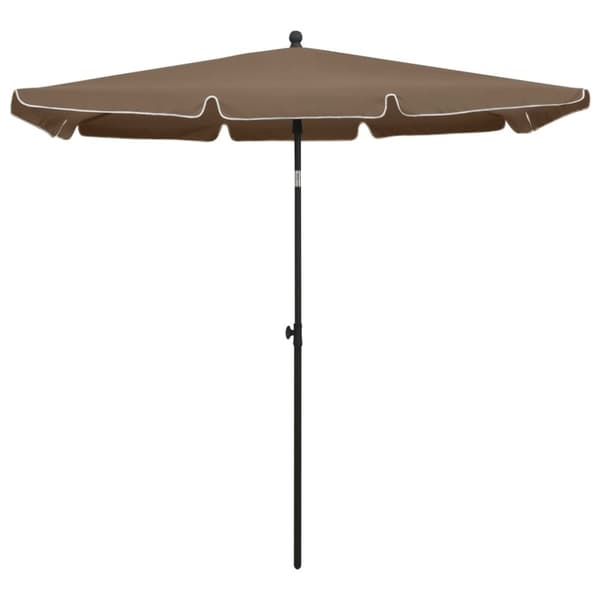 The Living Store parasol med stang 210x140 cm gråbrun - Parasoller og solskærme