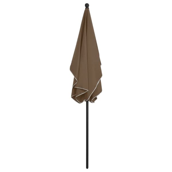 The Living Store parasol med stang 210x140 cm gråbrun - Parasoller og solskærme