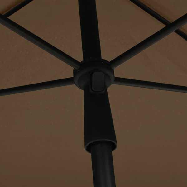 The Living Store parasol med stang 210x140 cm gråbrun - Parasoller og solskærme
