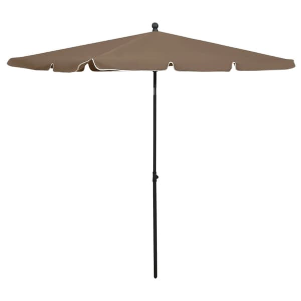 The Living Store parasol med stang 210x140 cm gråbrun - Parasoller og solskærme