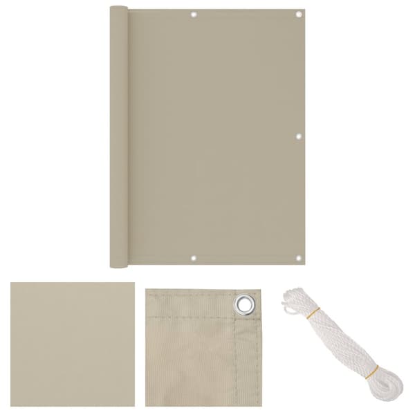 The Living Store Parvekkeen suoja beige 120x600 cm Oxford kangas - Päivän- & aurinkovarjot