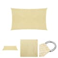 Miniatyrbild 1 av 7: The Living Store Solsegel 160 g/m² beige 3x5 m HDPE -  Parasoll & solskydd