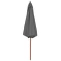 Miniatyrbillede 4 af 8: The Living Store udendørs parasol med træstang 300 cm antracitgrå -  Parasoller og solskærme