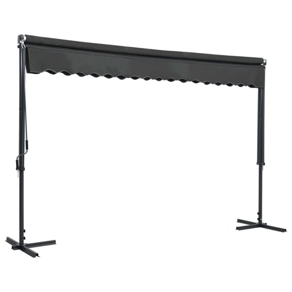 The Living Store fritstående markise 400 x 300 cm antracitgrå - Parasoller og solskærme