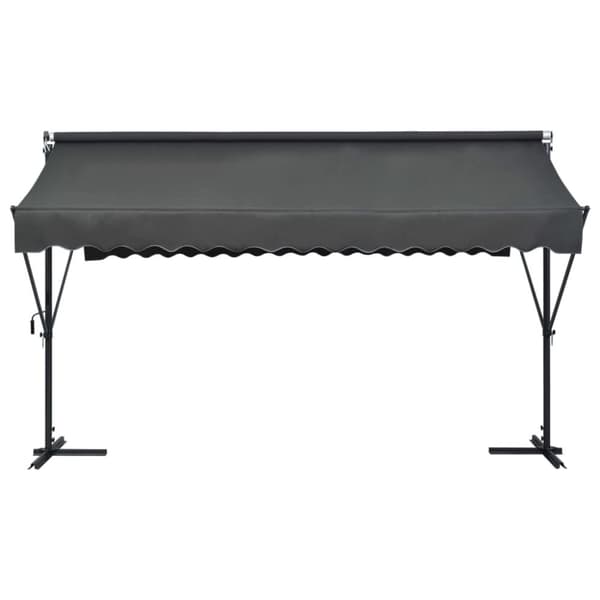 The Living Store fritstående markise 400 x 300 cm antracitgrå - Parasoller og solskærme