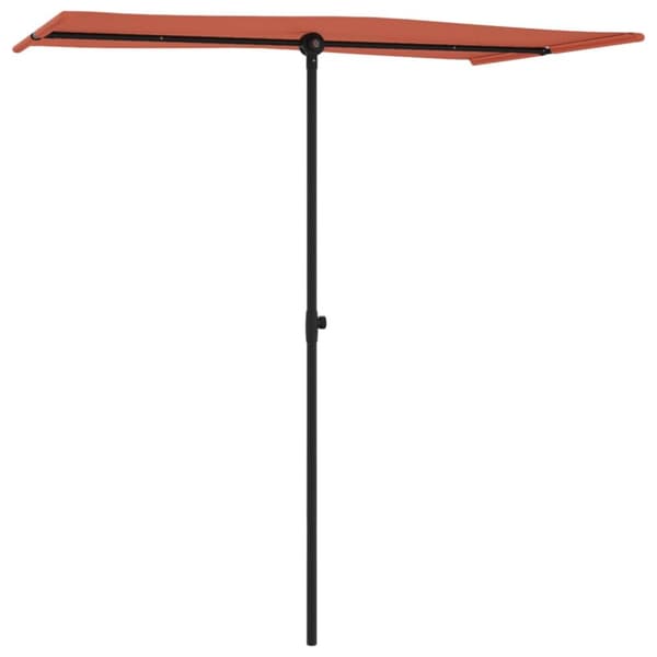 The Living Store parasol med aluminiumstang 180x110 cm terracotta - Parasoller og solskærme