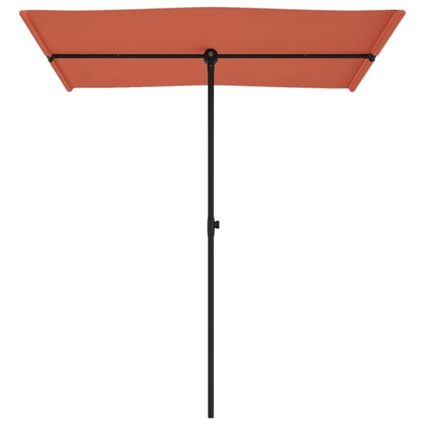 The Living Store parasol med aluminiumstang 180x110 cm terracotta - Parasoller og solskærme