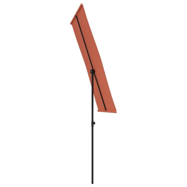 The Living Store parasol med aluminiumstang 180x110 cm terracotta - Parasoller og solskærme