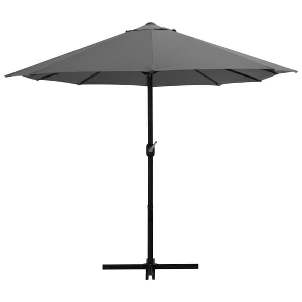 The Living Store Aurinkovarjo alumiinitanko 460x270 cm antrasiitti - Päivän- & aurinkovarjot