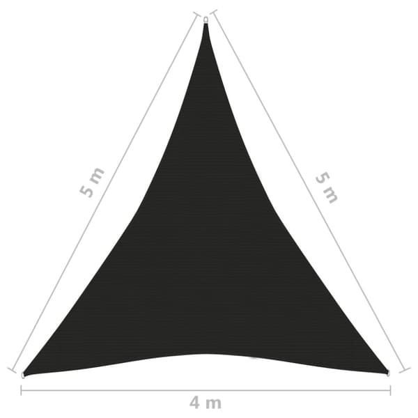 The Living Store Aurinkopurje 160 g/m² musta 4x5x5 m HDPE - Päivän- & aurinkovarjot