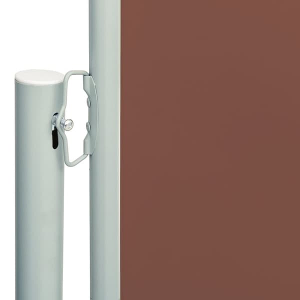 The Living Store sammenrullelig sidemarkise til terrassen 180x600 cm brun -  Parasoller og solskærme