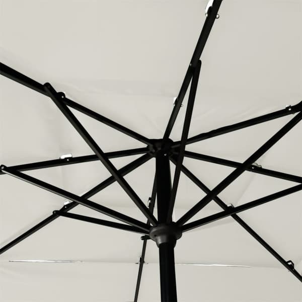 The Living Store parasol med aluminiumsstang i 3 niveauer 2,5x2,5 m sandfarvet -  Parasoller og solskærme