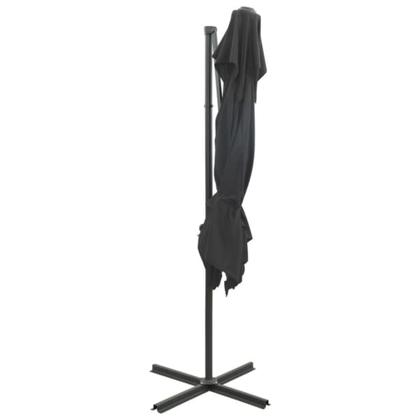 The Living Store Frihängande parasoll med ventilation antracit 250x250 cm -  Parasoll & solskydd