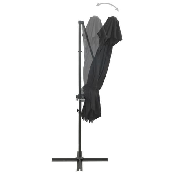 The Living Store Frihängande parasoll med ventilation antracit 250x250 cm -  Parasoll & solskydd