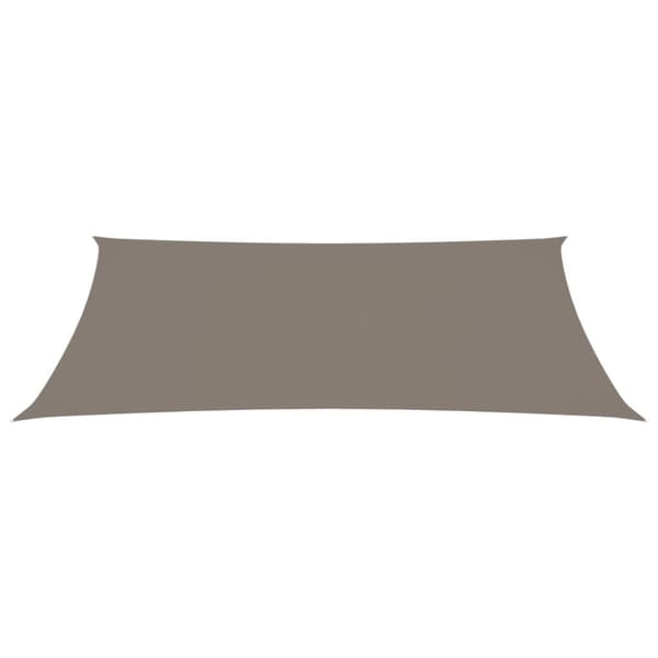 The Living Store Solsegel oxfordtyg rektangulärt 4x7 m taupe -  Parasoll & solskydd