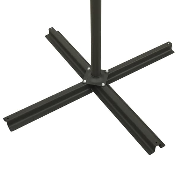 The Living Store Riippuva aurinkovarjo tangolla ja LED-valoilla hiekka 300 cm - Päivän- & aurinkovarjot