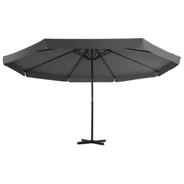 The Living Store Aurinkovarjo alumiinitanko 500 cm antrasiitti - Päivän- & aurinkovarjot