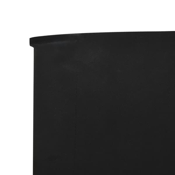 The Living Store 5-panels læsejl 600x80 cm stof sort - Parasoller og solskærme