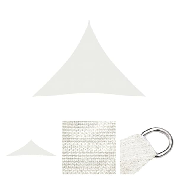 The Living Store solsejl 4x4x4 m 160 g/m² HDPE hvid - Parasoller og solskærme