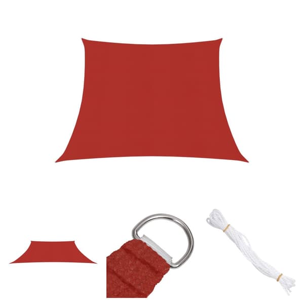 The Living Store Aurinkopurje 160 g/m² punainen 3/4x2 m HDPE -  Päivän- & aurinkovarjot