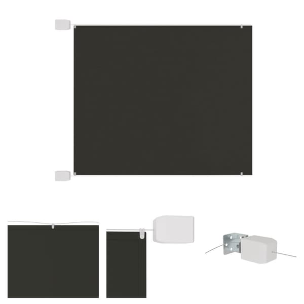 The Living Store Markis vertikal antracit 140x800 cm oxfordtyg -  Parasoll & solskydd