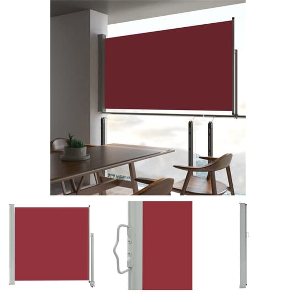The Living Store Infällbar sidomarkis 160x300 cm röd - Parasoll & solskydd