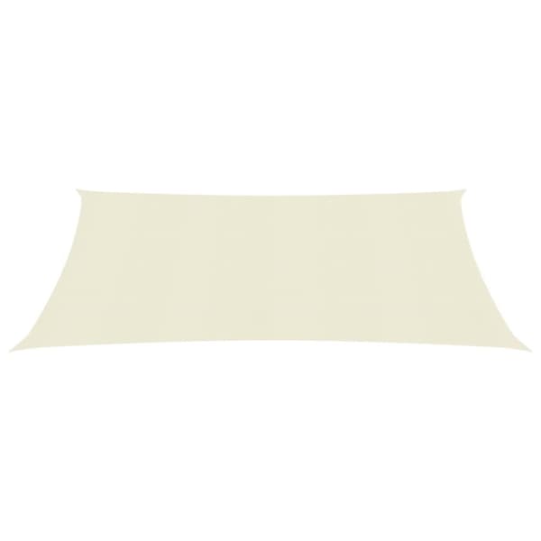 The Living Store Solsegel 160 g/m² gräddvit 2x2,5 m HDPE - Parasoll & solskydd
