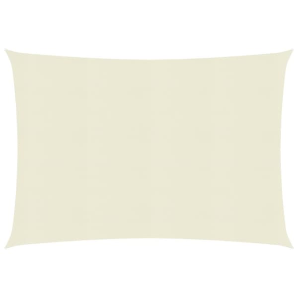 The Living Store Solsegel 160 g/m² gräddvit 2x2,5 m HDPE - Parasoll & solskydd