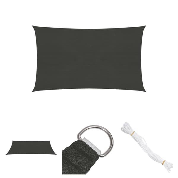 The Living Store Aurinkopurje 160 g/m² antrasiitti 5x8 m HDPE - Päivän- & aurinkovarjot