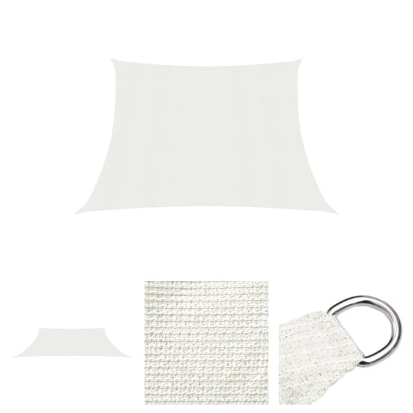 The Living Store Solsegel 160 g/m² vit 3/4x2 m HDPE -  Parasoll & solskydd