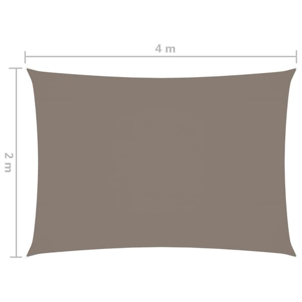 The Living Store Solsegel oxfordtyg rektangulärt 2x4 m taupe -  Parasoll & solskydd