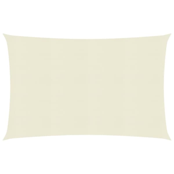 The Living Store Solsegel 160 g/m² gräddvit 2x3,5 m HDPE - Parasoll & solskydd