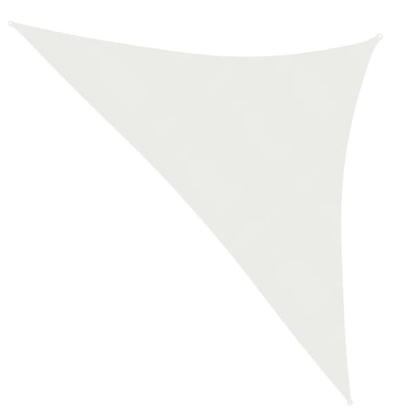 The Living Store solsejl 160 g/m² 3x3x4,2 m HDPE hvid -  Parasoller og solskærme