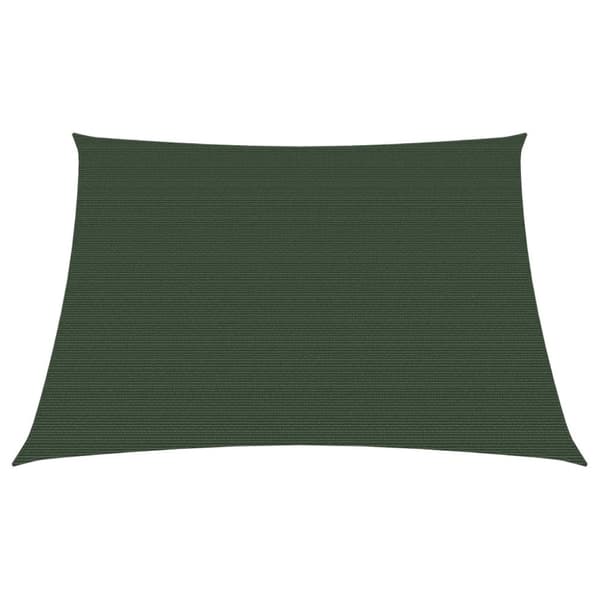 The Living Store Solsegel 160 g/m² mörkgrön 3/4x2 m HDPE - Parasoll & solskydd