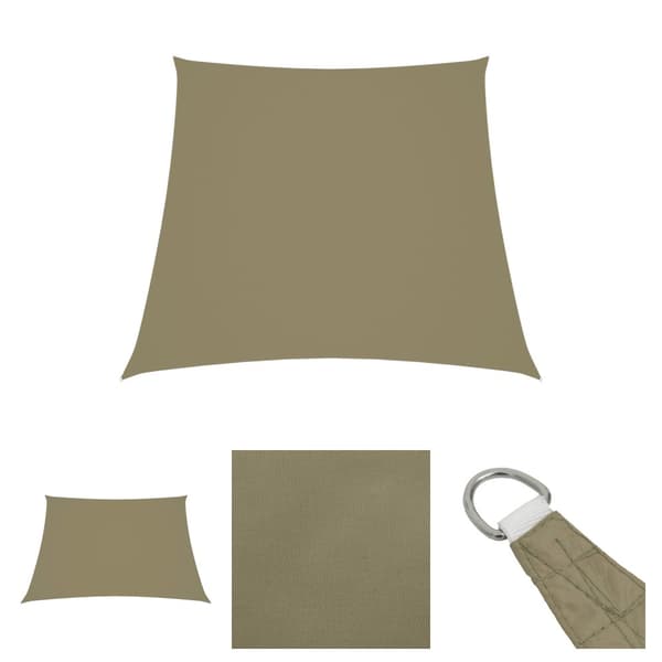 The Living Store Aurinkopurje Oxford-kangas puolisuunnikas 2/4x3 m beige - Päivän- & aurinkovarjot