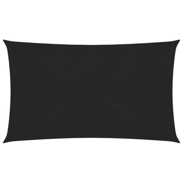 The Living Store Aurinkopurje 160 g/m² musta 2x5 m HDPE -  Päivän- & aurinkovarjot