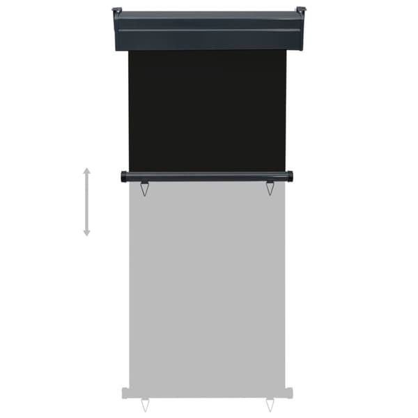 The Living Store Balkongmarkis 85x250 cm svart - Parasoll & solskydd