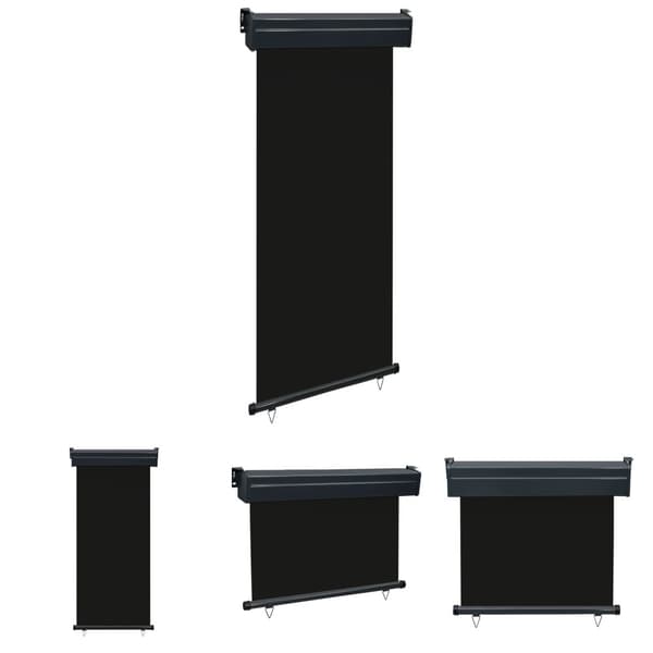 The Living Store Balkongmarkis 85x250 cm svart - Parasoll & solskydd