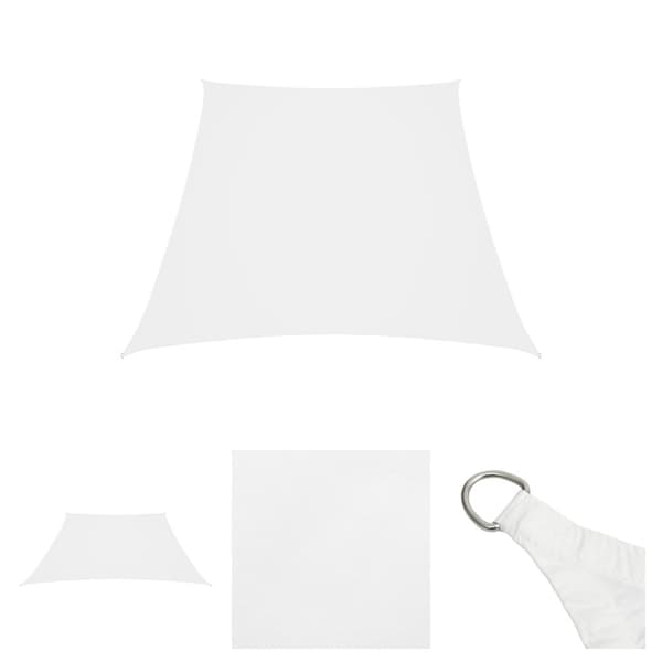 The Living Store solsejl 2/4x3 m trapezformet oxfordstof hvid -  Parasoller og solskærme