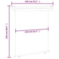 Miniatyrbillede 11 af 11: The Living Store sidemarkise til altan 140x250 cm cremefarvet -  Parasoller og solskærme