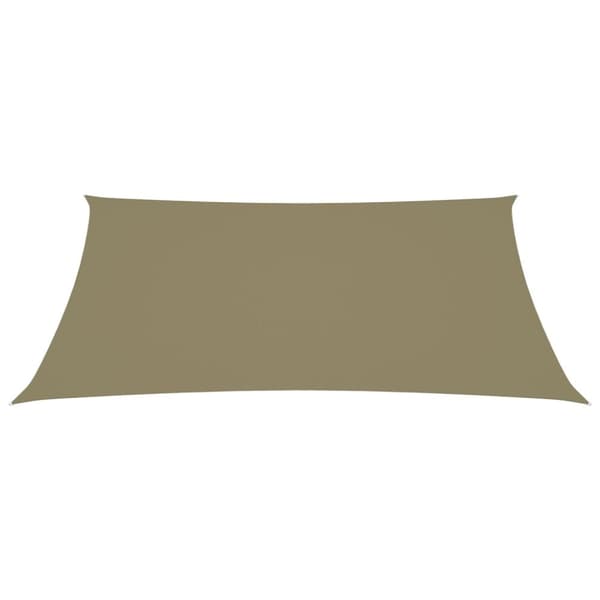 The Living Store Solsegel oxfordtyg rektangulärt 2,5x4 m beige -  Parasoll & solskydd