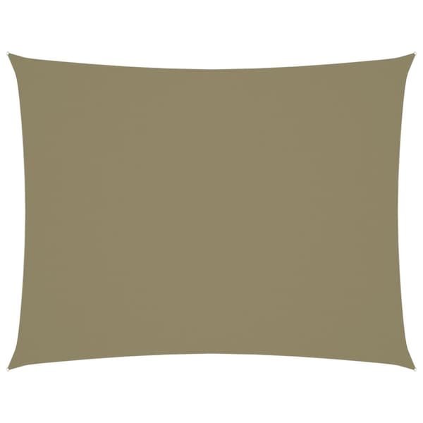 The Living Store Solsegel oxfordtyg rektangulärt 2,5x4 m beige -  Parasoll & solskydd