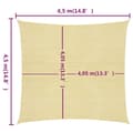 Miniatyrbild 7 av 7: The Living Store Solsegel 160 g/m² beige 4,5x4,5 m HDPE -  Parasoll & solskydd