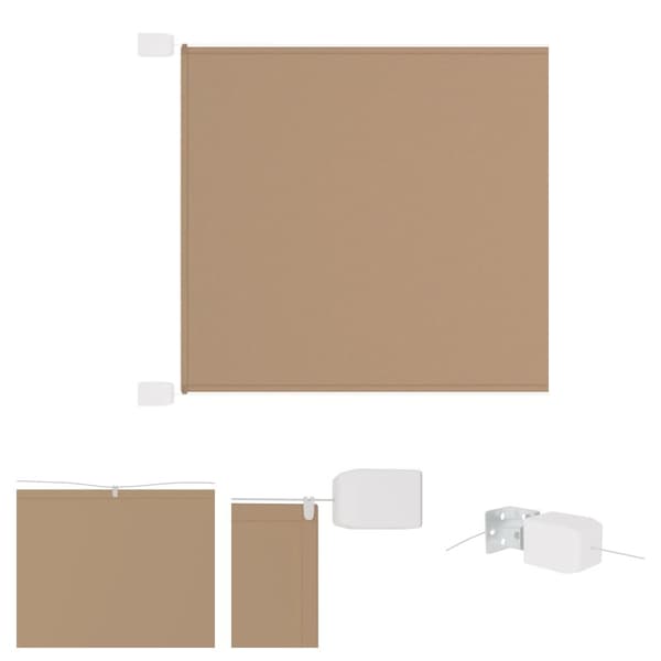 The Living Store Markis vertikal taupe 140x420 cm oxfordtyg - Parasoll & solskydd