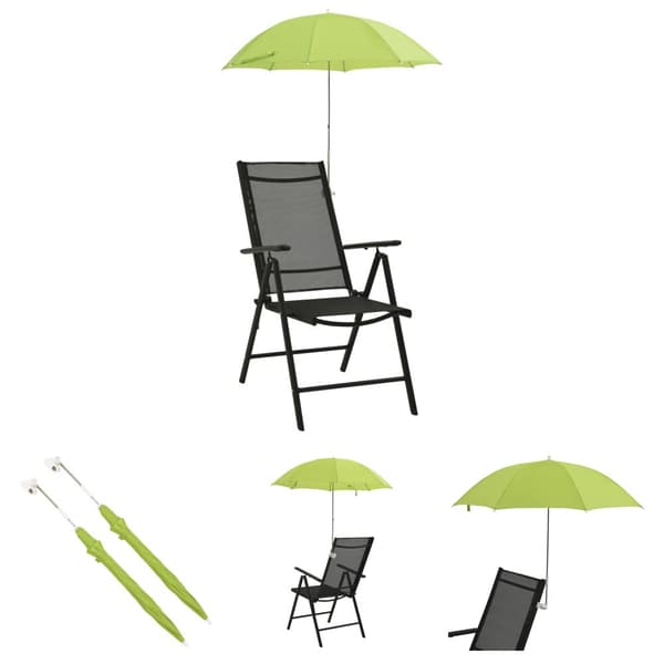 The Living Store Retkituolin aurinkovarjot 2 kpl vihreä 105 cm - Päivän- & aurinkovarjot