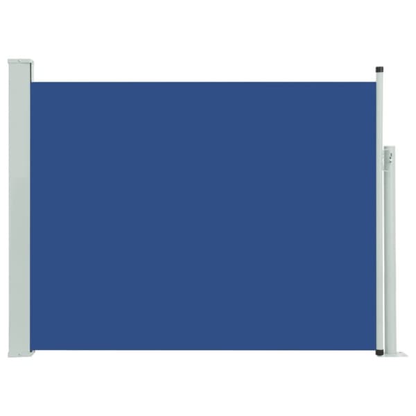 The Living Store Sisäänvedettävä terassin sivumarkiisi 140x500 cm sininen - Päivän- & aurinkovarjot